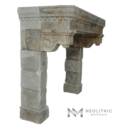 Reclaimed Limestone Mantel - Image 2